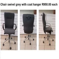 CH2 - Chair grey swivel with coat hanger R950.00 each